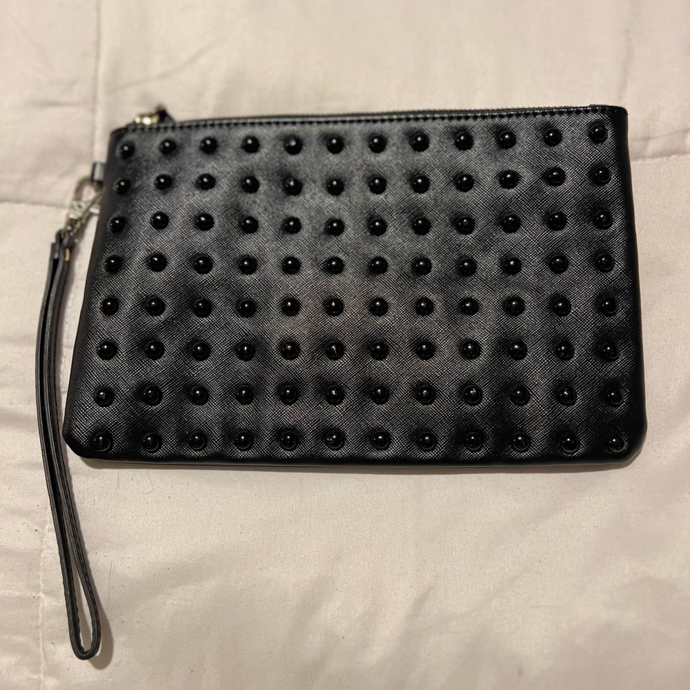 *LIKE NEW* Forever 21 Black Studded Wristlet Clutch